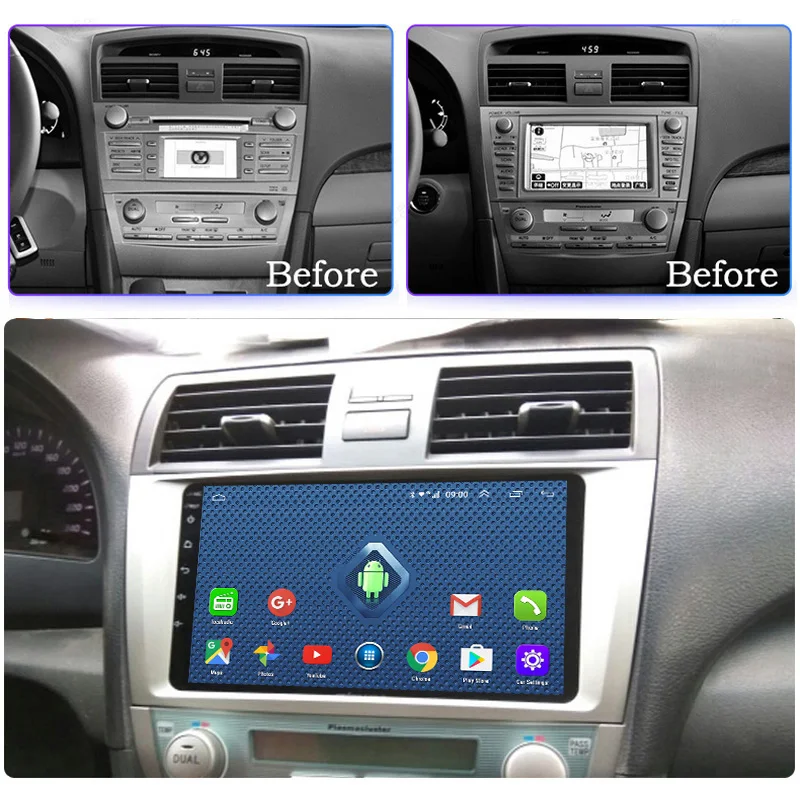 4G Lte все Netcom 9 дюймов 2G ram 32G rom авто радио dvd-плеер Android 8,0 стерео для Toyota Camry 2006-2011 автомобильная навигация