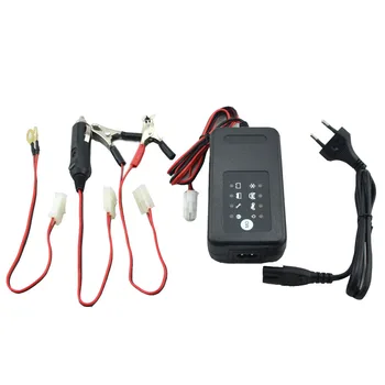 

4pcs 12V car battery charger with desulfating,3 kinds of output connectors alligator clips,eyelet rings and cigarette lighter