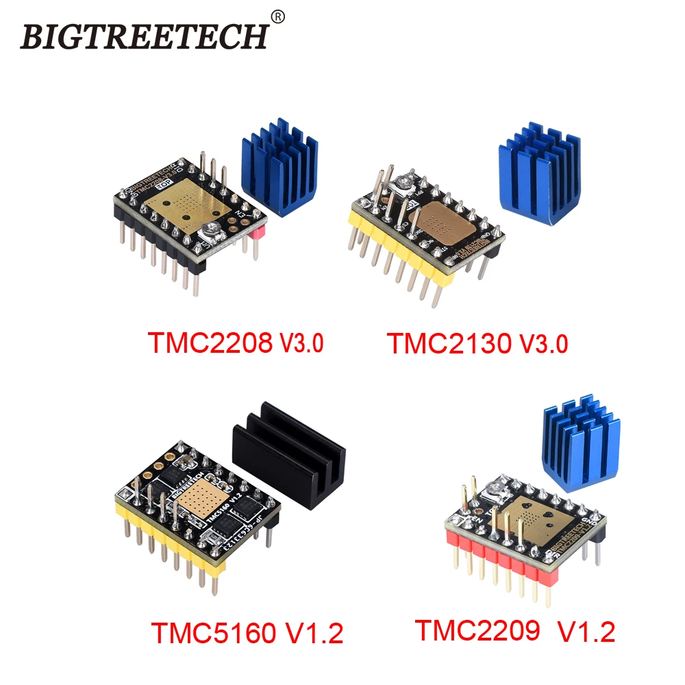 5 шт. TMC2209 TMC2208UART TMC2130SPI TMC5160 Драйвер шагового двигателя для 3D принтера плата