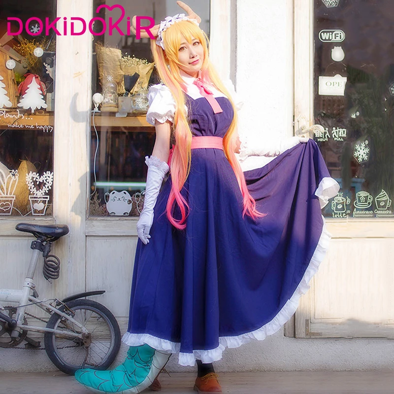 DokiDoki R косплей по мотивам аниме мисс Кобаяси дракон горничная Тору Женский костюм
