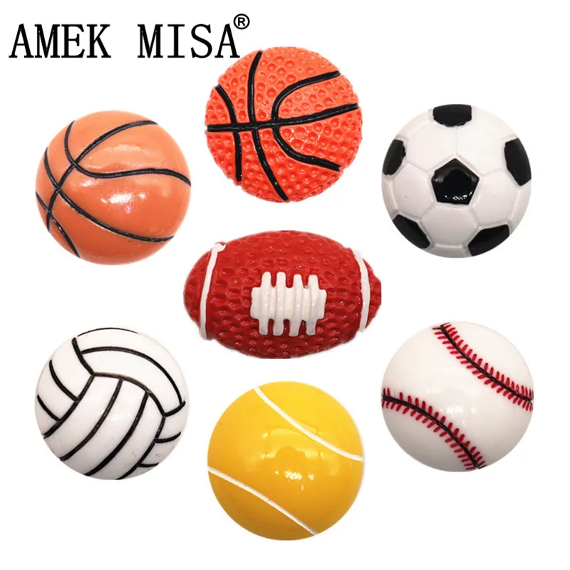 

Simulation Ball Style Shoe Accessories 2020 Novel Shoe Buckle Charms 3D Resin Croc Shoe Decoration fit jibz Kids Party X-mas