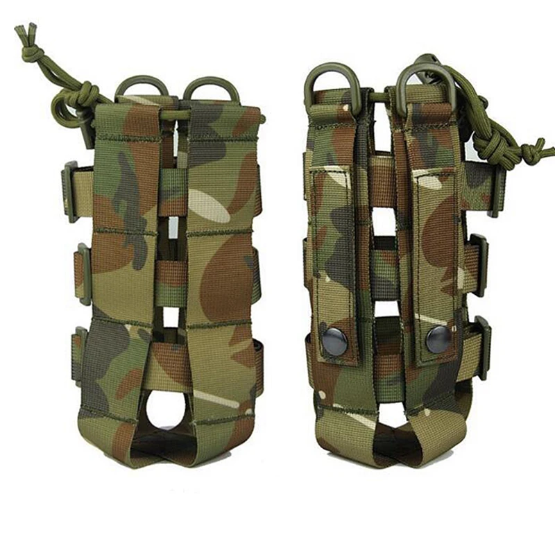 Tactical Outdoors Water Bottle Pouch Molle Kettle Holder Adjustable Kettle Bag Climbing Hiking Camping Water Bottle Carrier Bags water bottle carrier