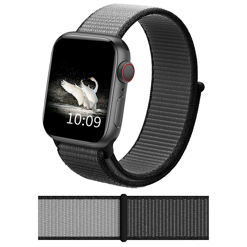DIMU ремешок для наручных часов Apple Watch Series 5/4/3/2 38 мм 42 мм нейлон из мягкой дышащей ткани сменный ремешок для наручных часов iWatch, версия спортивный ремешок для часов 42 мм 44 мм - Цвет ремешка: Colors20 Anchor Gray