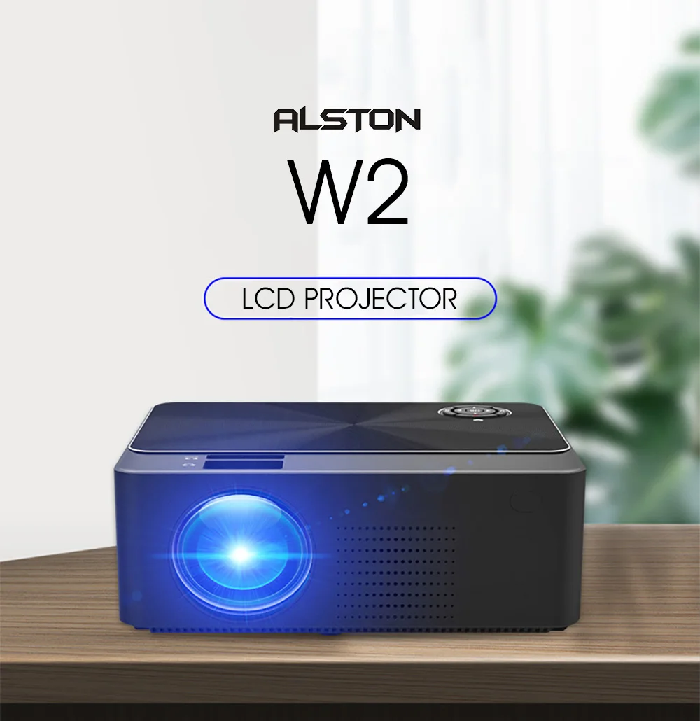 ALSTON W2 HD проектор 4000 люмен Android WIFI Bluetooth Портативный для кинотеатра Поддержка 1080p HDMI