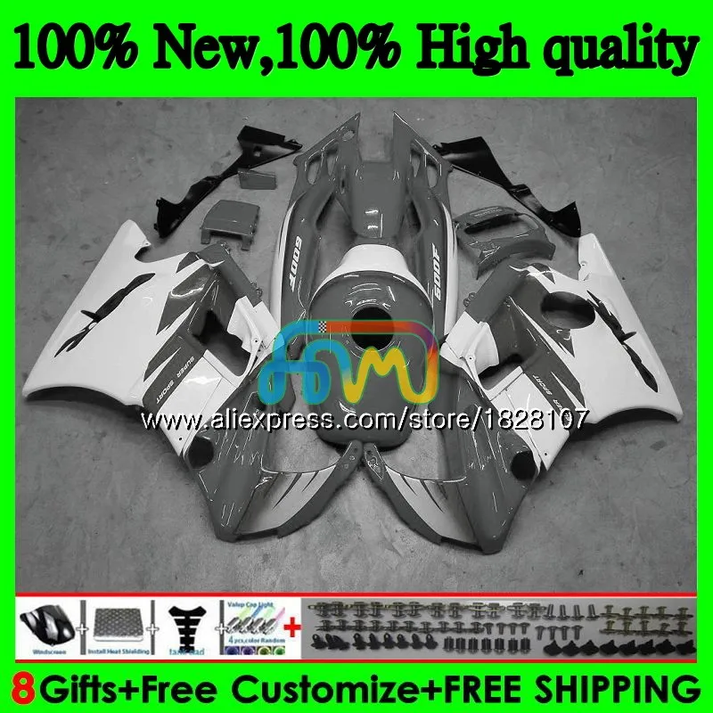 Комплект+ майка для HONDA CBR600F3 600CC CBR 600F3 97, белая/серая 98 1997 1998 3BS. 269 CBR600 CBR 600 FS F3 95 96 1995 1996 обтекатели