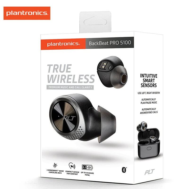 Беспроводные наушники PLANTRONICS True Wireless BACKBEAT PRO 5100 Bluetooth 5 0 перезаряжаемые IPX4 A2DP 1.3.1