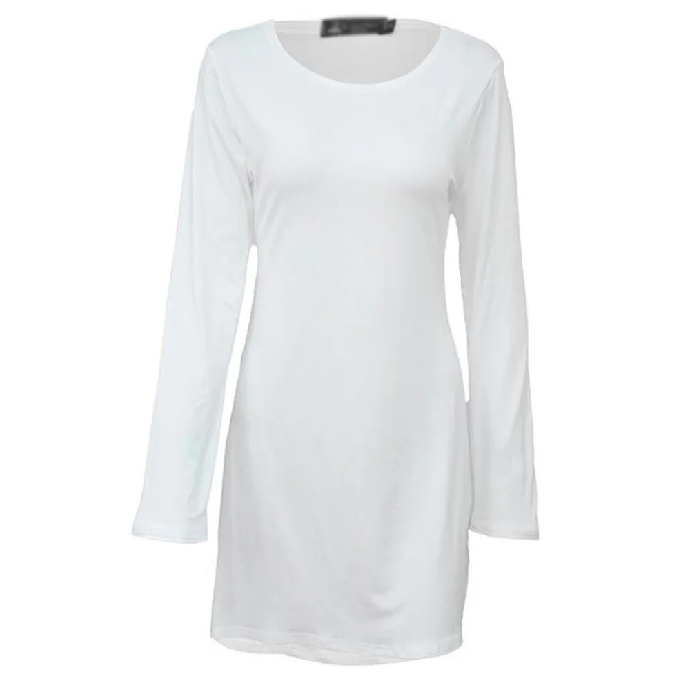 White Top Плюс Размеры длинные мусульманские футболка Абаи базовые Топы с длинными рукавами с рисунком; сезон осень Haut Femme Топы Harajuku стиль большой Размеры Повседневное женская футболка - Цвет: White Top