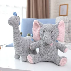 Emmababy Creative Knitted Plush Animal Toys Knitted Animal Dolls Comfortable Crochet Knitted Cute Plush Cartoon Animal Dolls