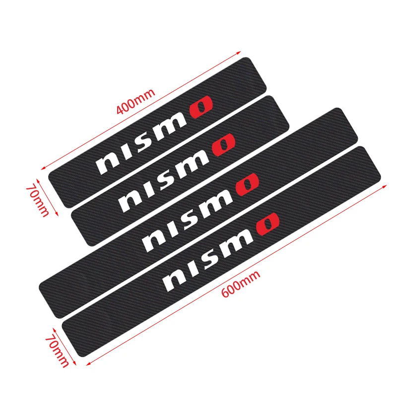 Автомобильный Стайлинг 4 шт. для Nissan nismo Tiida Teana Skyline Juke X-trail авто защита из углеродного волокна автомобильный протектор порога наклейка