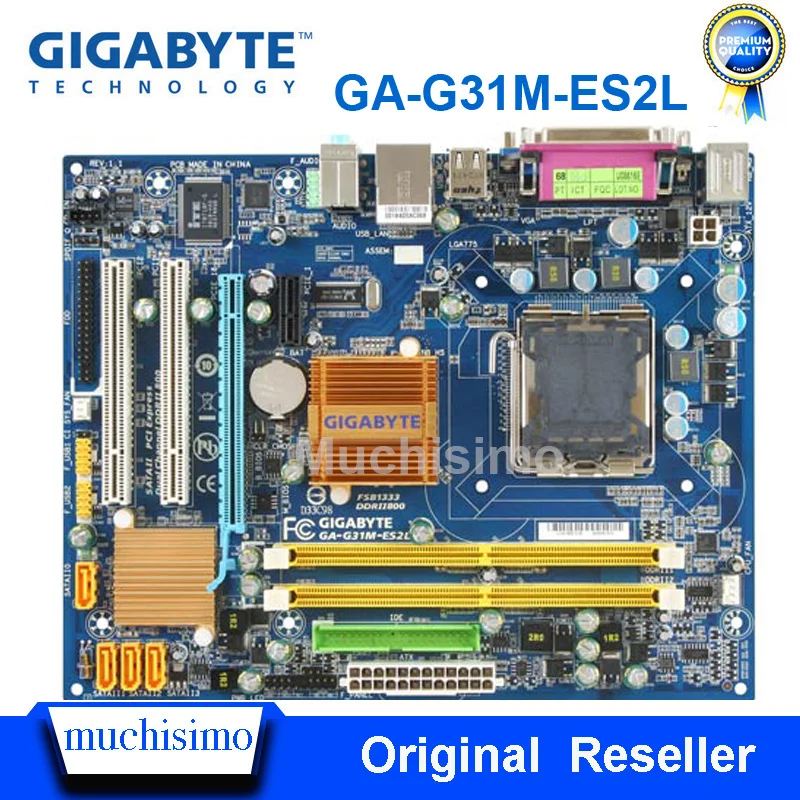 Gigabyte Ga G31m Es2l Carte Mere De Bureau G31 Es2l Socket Lga 775 Pour Core 2 Pentiumd Ddr2 4g Micro Atx Utilise G31m Es2l Carte Mere Aliexpress