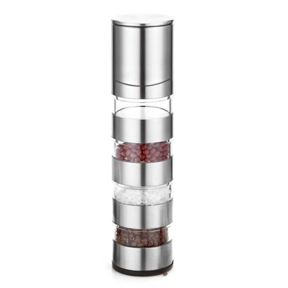 

Manual Pepper Grinder Portable Kitchen Mill 4-layer Stainless Steel Grinding Spice Sauce Pepper Mill For Cooking Restaurants