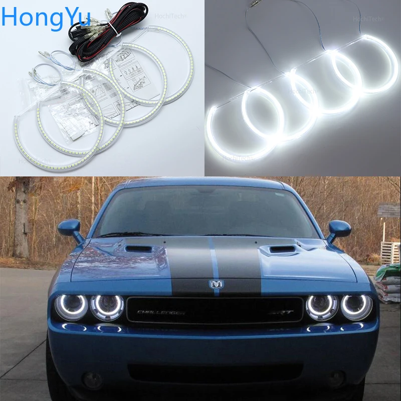 For Dodge challenger 2008 2014 Smd Led Angel Eyes kit Excellent Ultra bright illumination DRL