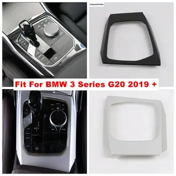 

Center Control Stalls Gear Shift Frame Decoration Cover Trim Fit For BMW 3 Series G20 2019 2020 ABS Matte / Carbon Fiber Look