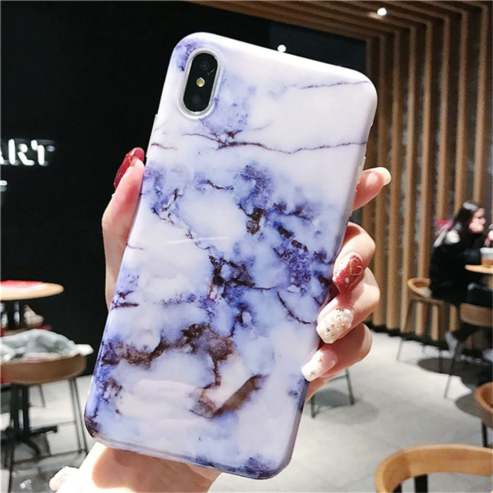 Мягкий ТПУ мраморный чехол для Coque iphone 7 XS MAX чехол задняя крышка для iphone 6 6S 7 8 Plus iphone X XR чехол для телефона