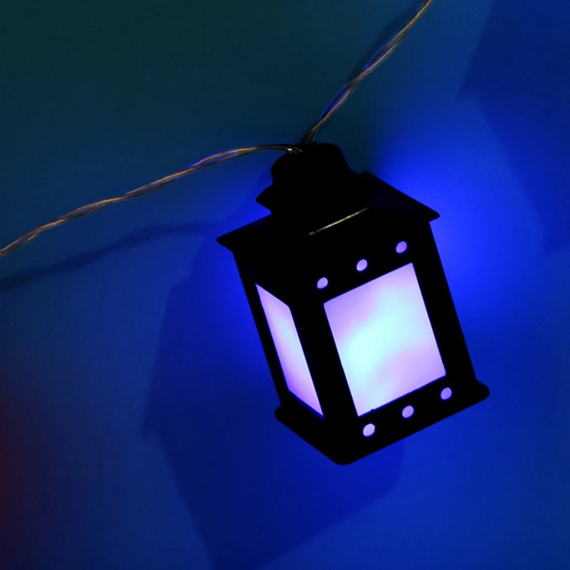  165cm Ramadan Festival Decor Colorful Box Lamps Warm String Led Light Muslim Islam Eid Lantern Part - 4000309062964