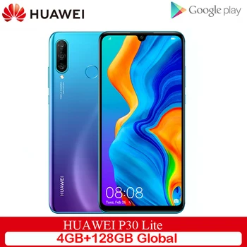 Перейти на Алиэкспресс и купить Оригинальная глобальная версия Huawei P30 Lite 4 Гб 128 Гб мобильный телефон 6,15 дюймов смартфон 32MP 4 * камеры с Google Pay Android 9,0