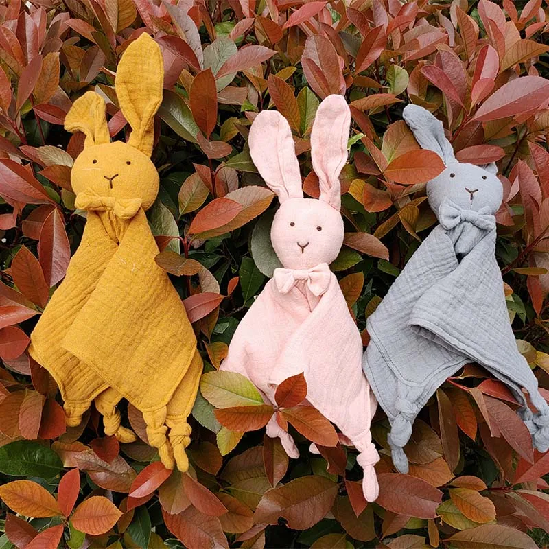 1 Pcs Rabbit Scarf Handkerchief Appease Towel New ins Organic Muslin Soft Blanket Animal Toy Baby Comforter Bear Plush | Игрушки и хобби