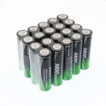 

20pcs/Lot New High Quality 9800mAh 3.7V 18650 Lithium ion batteries Rechargeable Battery For Flashlight Torch + Free shipping