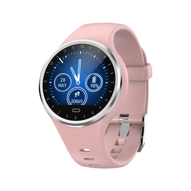 M8 розовые милые умные часы Для женщин Спорт состояние ожидания калории крови Давление сердечного ритма, Смарт-часы с мониторингом IOS/Android - Цвет: pink
