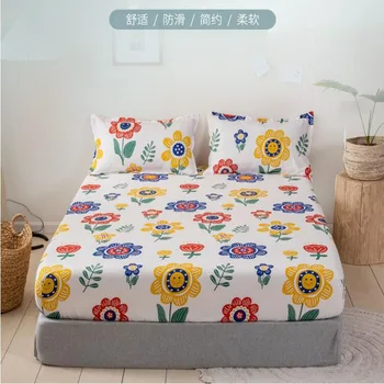 

Summer fitted sheet single sheet bedspread anti slip mattress cover protection Simmons fully fixed 1.2m children's dust cover