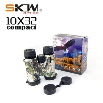 

Free shipping Skwoptics 10x32 camo Binoculars for birdwatching with 100% Waterproof Hunting Bak4 High Power