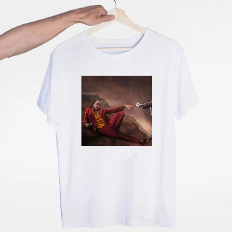 

Joker Joaquin Phoenix Comics T-shirt O-Neck Short Sleeves Summer Casual Fashion Unisex Men and Women Tshirt