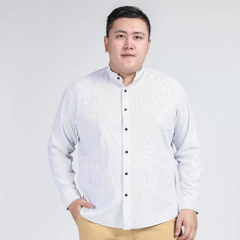 Большие размеры 8xl 7xl 6xl 5xl Новая Осенняя модная брендовая мужская одежда мужская рубашка с длинными рукавами мужская полосатая хлопковая повседневная мужская рубашка
