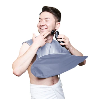 

Portable Foldable Beard Shaving Cloth Waterproof Barber Wrap Haircut Cloak Hair Cutting Cape Home DIY Men Beard Shaving Wrap
