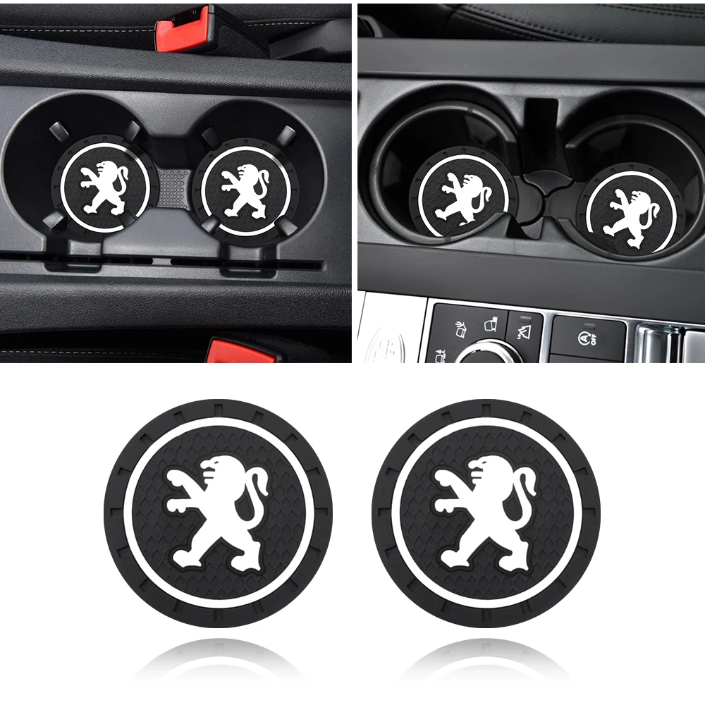 

1/2/4PCS Car Water Cup Anti-Slip Pad Bottle Holder Mat Car Styling For Peugeot 206 207 208 2008 301 307 306 308 3008 406 407 408
