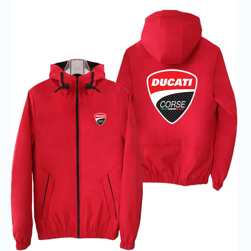 Новая мужская куртка Ducati С принтом логотипа автомобиля и Dalian, повседневная толстовка на молнии, модная спортивная бейсбольная куртка Harajuku
