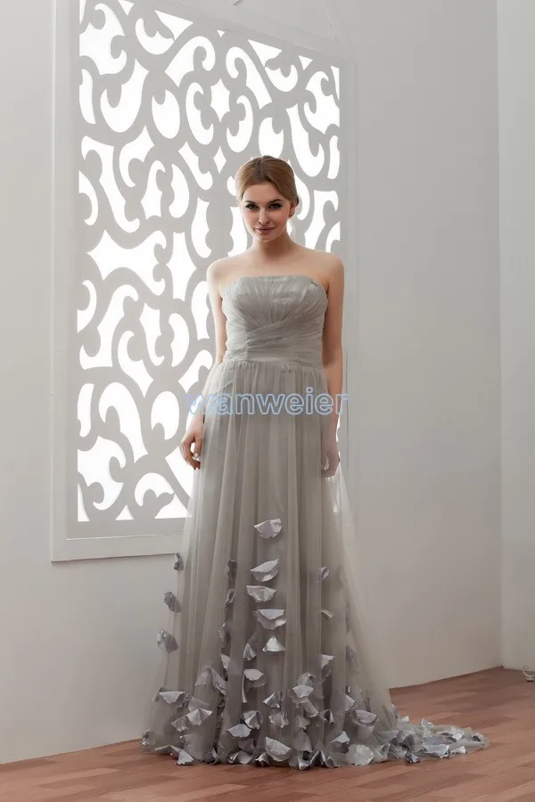 Gratis Verzending 2015 Hot Koop New Design Custom Kleur/Maat Handgemaakte Bloemen Avondjurk Chiffon Avondjurken Voor Meisjes Gratis Verzending 2015 Hot Koop New Design Custom Kleur/Maat Handgemaakte Bloemen Avondjurk Chiffon Avondjurken Voor Meisjes