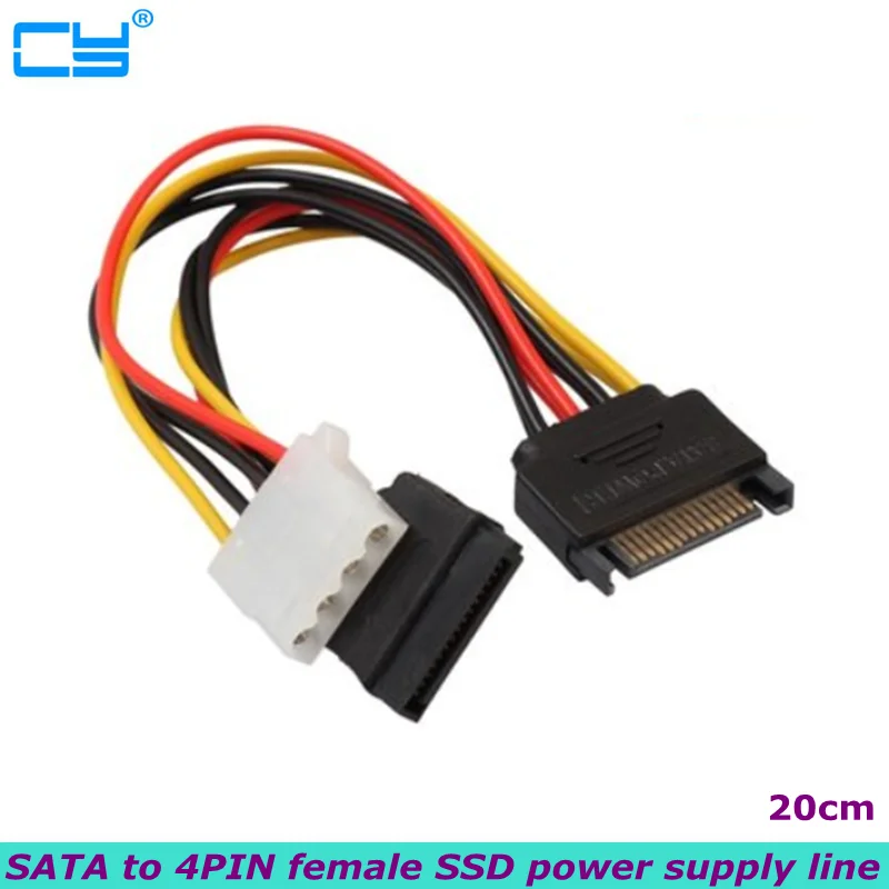 High-Quality SATA 15pin Power Supply to and IDE 4pin Splitter Cables for Motherboards Hard Drives | Компьютеры и офис