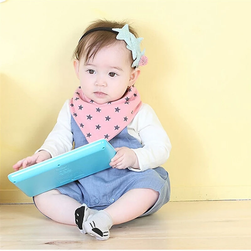 2020 Scarf Fashoin Baby Care Stars Printing Cartoon Saliva Towel Children Triangle Bib Child Cleaning Accessories | Детская одежда и