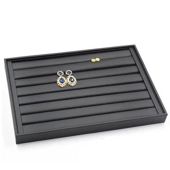 

Necklace Shop PU Leather Display Tray Home Practical Without Lid Ring Earring Pendant Storage Bracelet Case Jewellery Organiser