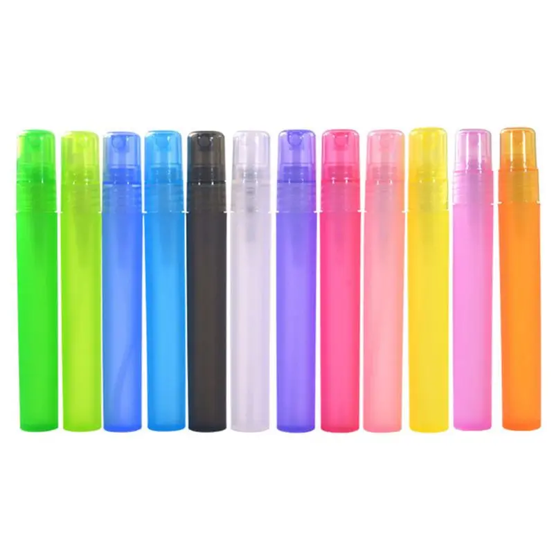 

12pcs 10ml Mini Refillable Sample Perfume Plastic Bottle Travel Empty Spray Atomizer Bottles Cosmetic Packaging Container