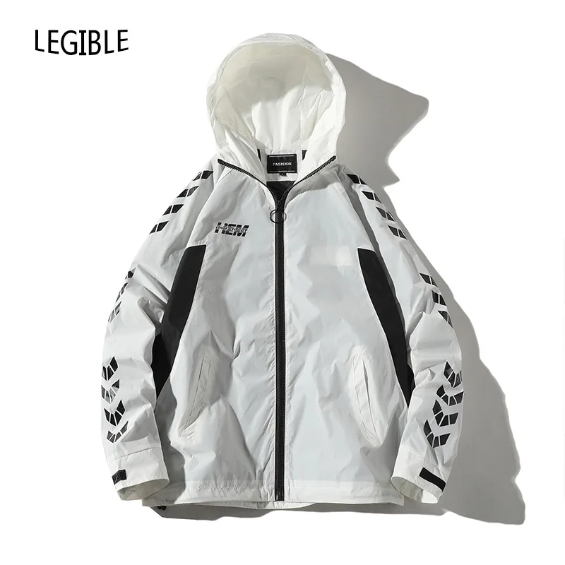 

Hip Hop Patchwork Jacket Men Autumn Loose Mens Jackets and Coats Pocket Streetwear Men Jackets Men Clothes 2019