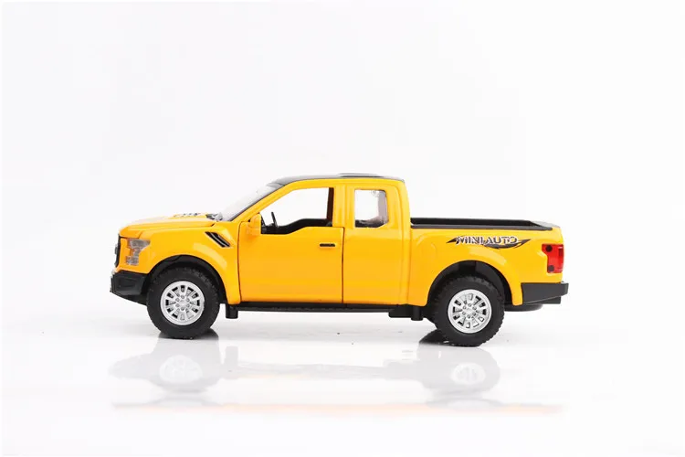 1/32 литая модель автомобиля, новинка, Ford Raptor, металлический сплав, высокая симуляция автомобилей, огни, игрушки, транспортные средства для детей, подарки для детей