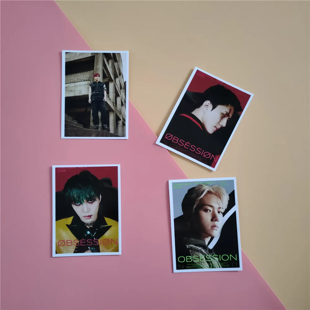 16 шт./компл. Kpop EXO OBSESSION lomo card альбом Фотокарта K-POP EXO OBSESSION photo lomo card периферийные Новые поступления