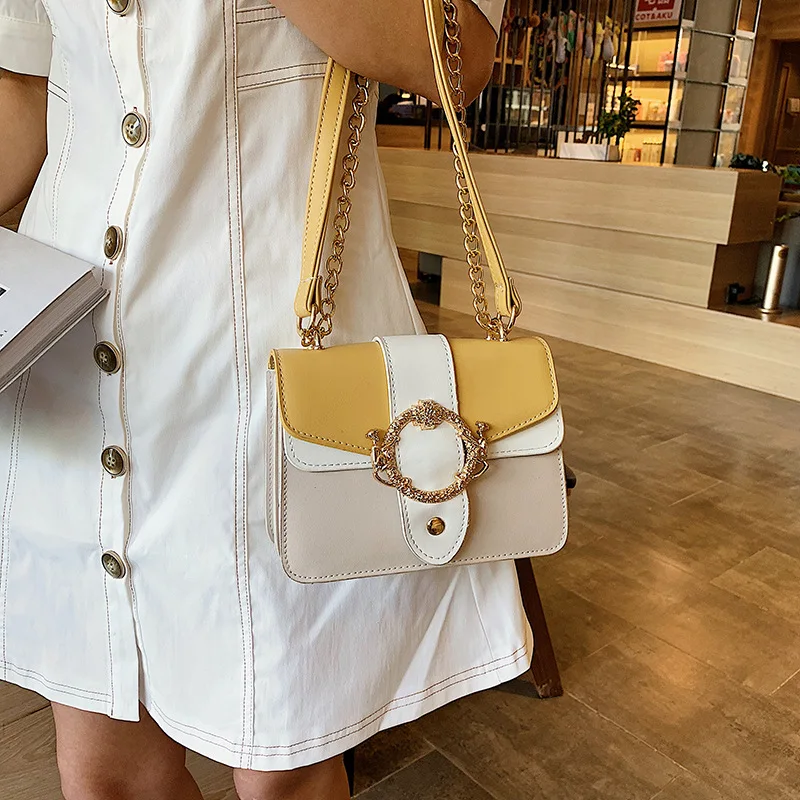 

2019 new stereoscopic small square bag double monkey fishing moon single shoulder slanted female bag