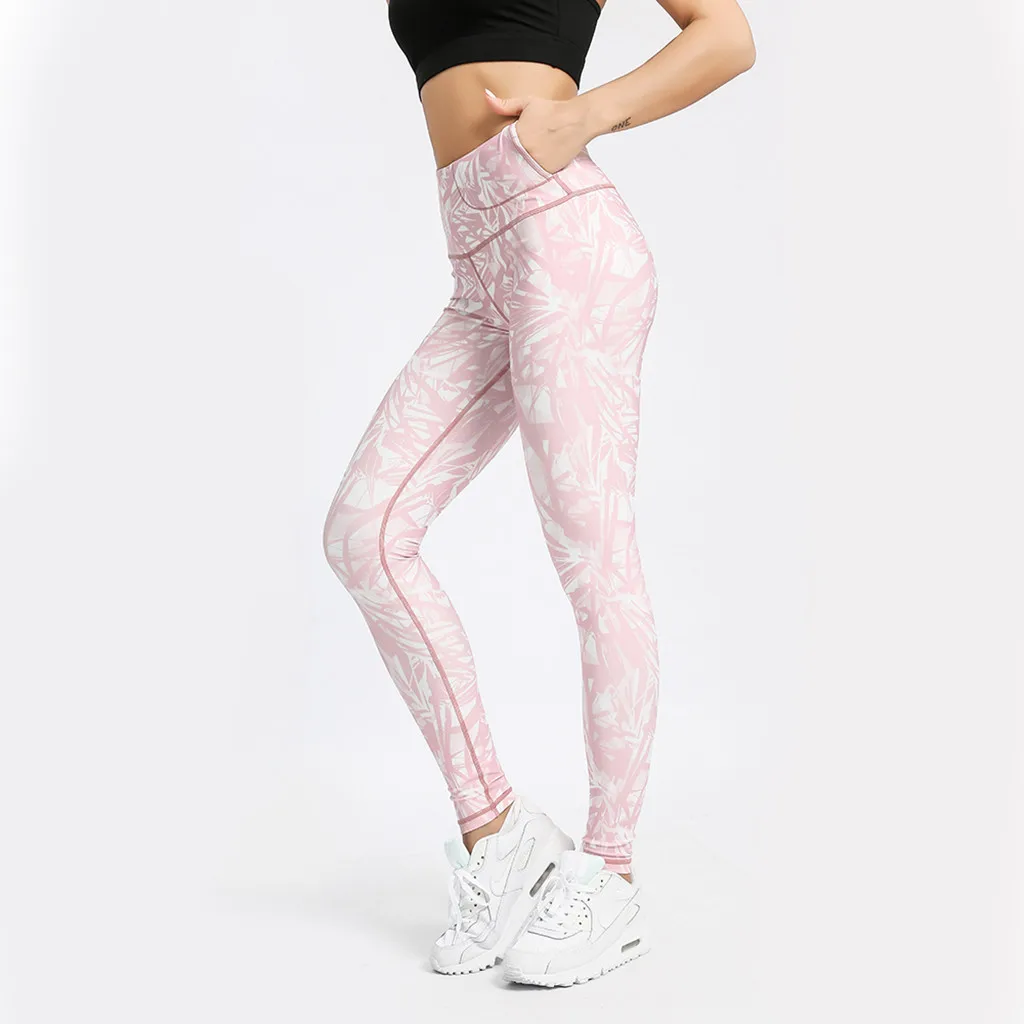 Женские штаны с принтом уникальные леггинсы для фитнеса занятий спортом бега