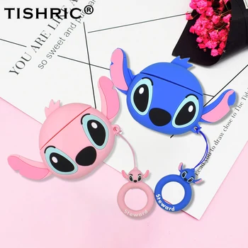 

TISHRIC Cartoon Mini Cute Earphone Case For Apple AirPods Wireless Bluetooth Earphone Case Shockproof Cover Protective Cover