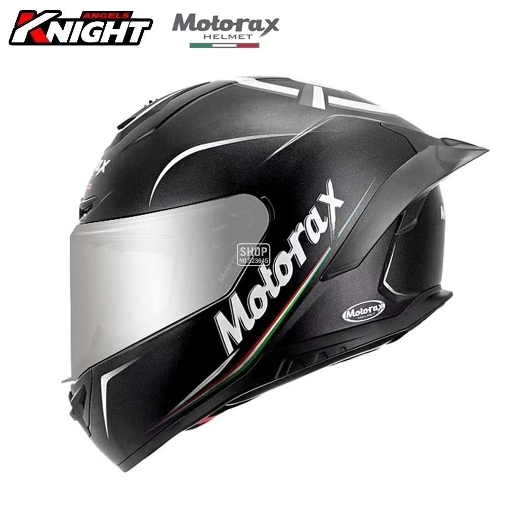 thumbnail image 1 of Casco de motocicleta MOTORAX Casco Moto Certificación ECE Casco de carreras de motocross Estilo grafiti con cola Casco todoterreno Casque, 1 of 5