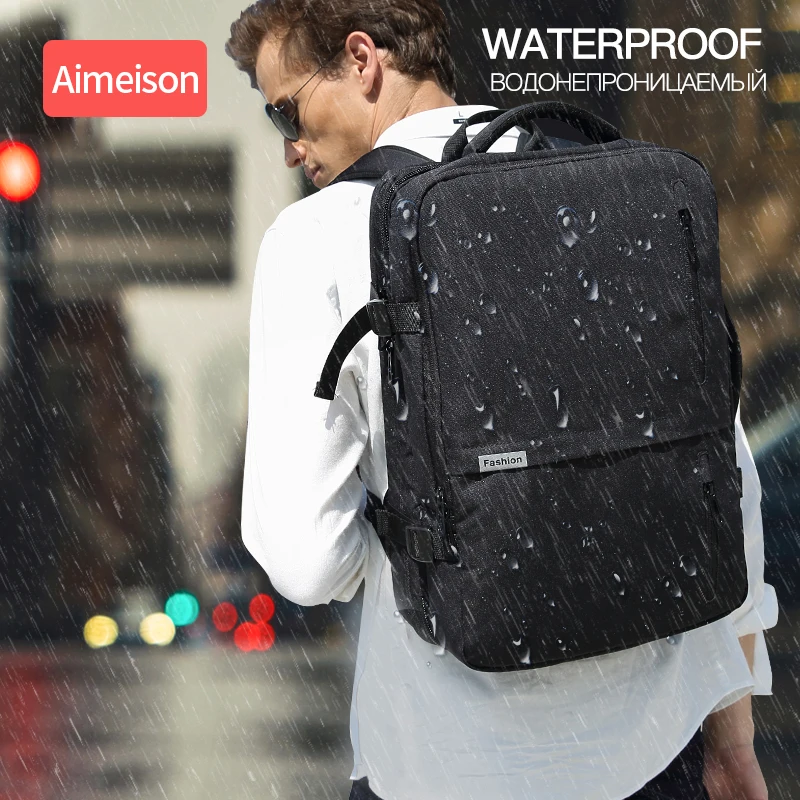 

Aimeison Men Travel Backpack Large Capacity Male Mochila Back Anti-thief Bag USB Charging Laptop Backpack Waterproof
