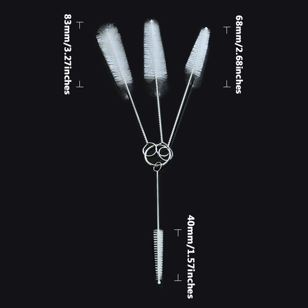 4pcs/set Stainless Steel Nylon Cleaning Brush for Shisha Hookah Sheecha/Chicha/Narguile Accessories hookah accessories hookah cleaning brush cleaning accessories