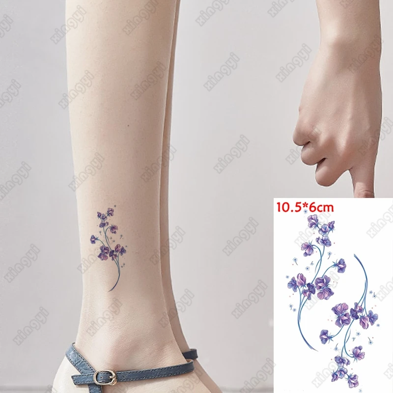 

Waterproof Temporary Tattoo Sticker Color Butterfly Cute Flowers Girls Arm Wrist Water Transfer Fake Tatto Body Art Women Men