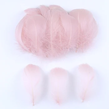 

100Pcs Makaron Colors Natural Goose feather 8-12CM DIY Jewelry Accessory feathers for Crafts Wedding Party Decoration Plume