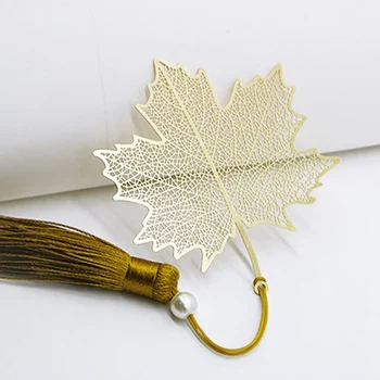 

Creative Retro Golden Hollow Sycamore Leaves Design Metal Bookmark For Books School Students Vintage Bookmarks Beautiful Gifts