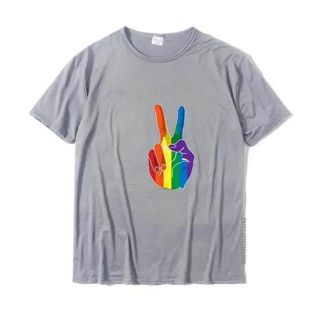 Pride Peace Sign Rainbow T Shirt T 