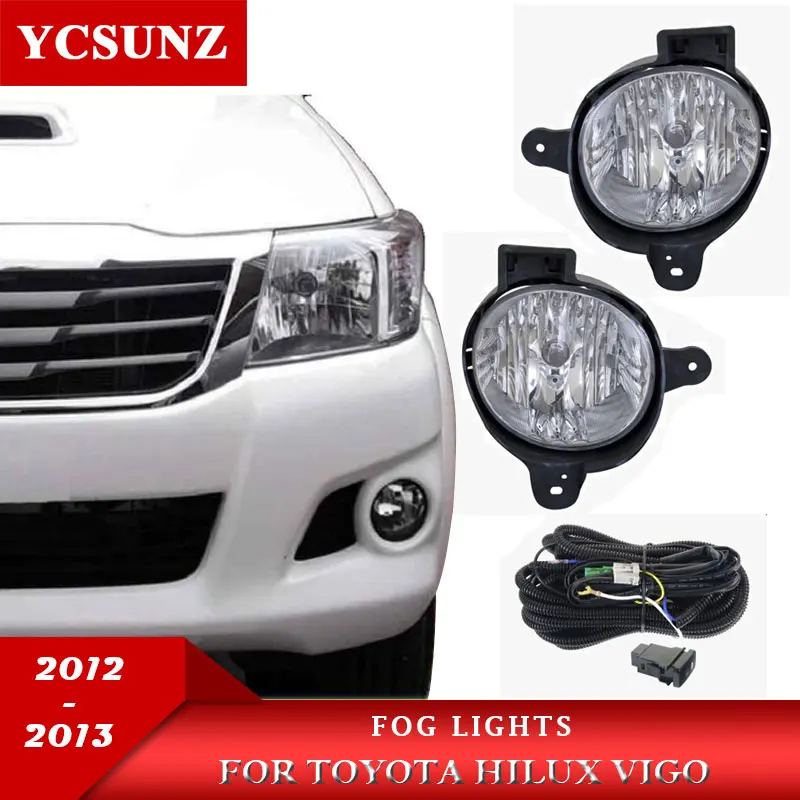 Driving Fog Lights Lamp With Wire Harness Bulb Switch Replacement Accessories For Toyota Hilux
