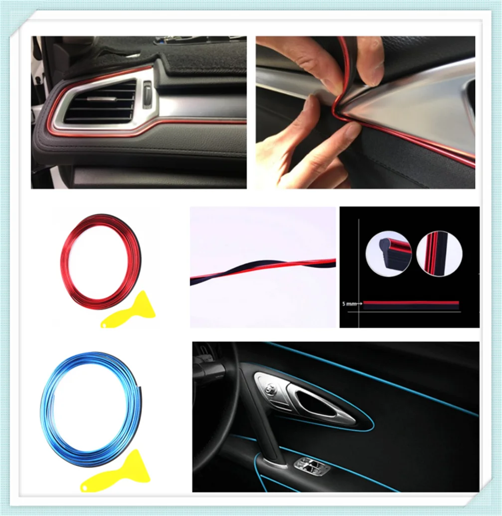 Car shape decorative strip door panel gap instrument modification line for Audi I Ah Ah A8 A3 A4 A6 A5 Q7 R A3 3-Door